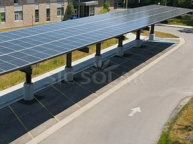 โครงสร้างหดพลังงานแสงอาทิตย์ 100KW ในสหรัฐอเมริกา