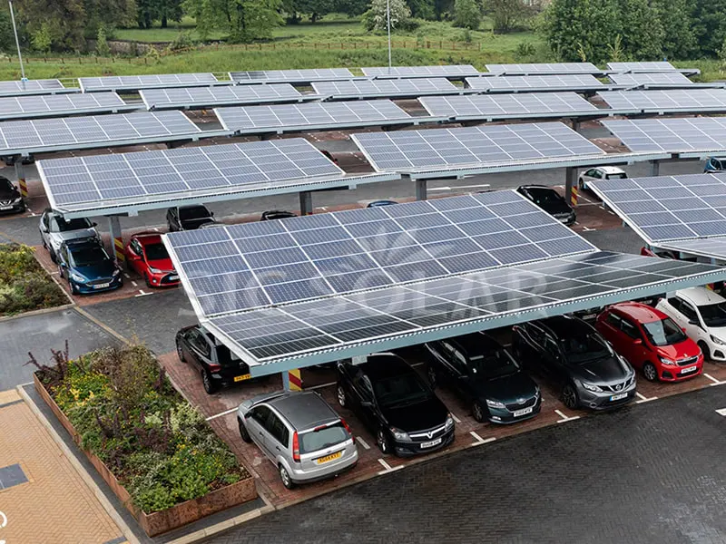 ติดตั้งแร็คที่จอดรถพลังงานแสงอาทิตย์ขนาด 700KW ในเคนยา